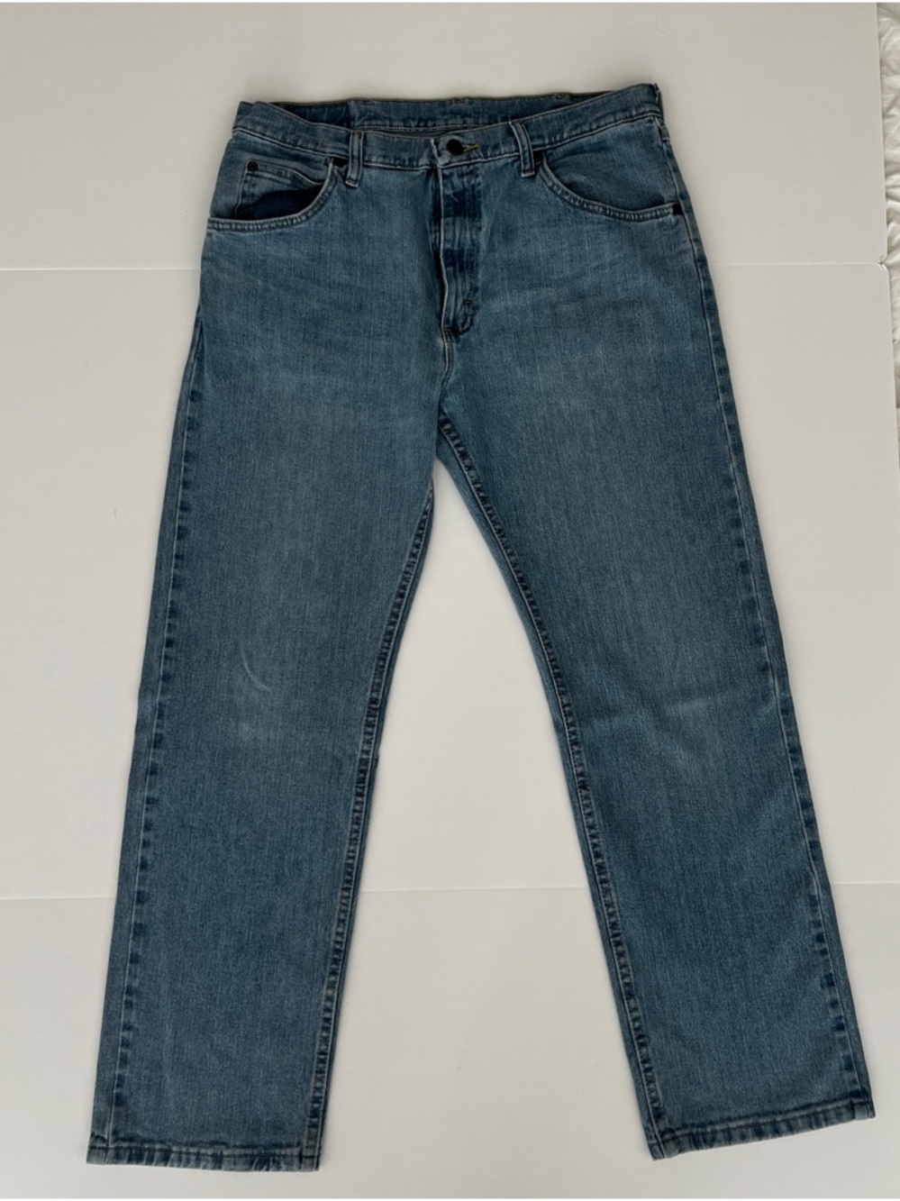 Wrangler Five Star Premium FLEX Blue Denim Jeans Regular Fit Size 34x30